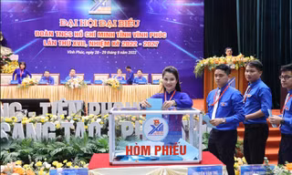 Toàn cảnh phiên trọng thể Đại hội Đoàn tỉnh Vĩnh Phúc nhiệm kỳ 2022 - 2027