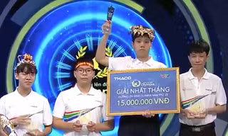 Nam sinh trường Năng khiếu TPHCM ngược dòng ấn tượng giành vòng nguyệt quế Đường lên đỉnh Olympia