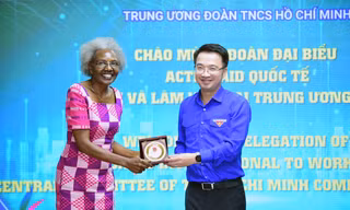 Bí thư T.Ư Đoàn tiếp xã giao Chủ tịch Hội đồng Quản trị Quốc tế của ActionAid 