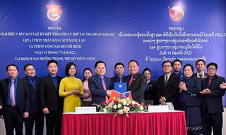 Trung ương Đoàn hai nước Việt Nam - Lào ký thỏa thuận hợp tác giai đoạn 2022 - 2027