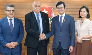 Bí thư thứ nhất T.Ư Đoàn tiếp Thường trực Ban Bí thư Đảng Phong trào Giải phóng Dân tộc Palestine