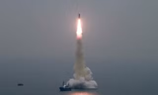 Một vụ phóng tên lửa của Triều Tiên. Ảnh: Rodong Sinmun