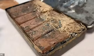 Những thanh sôcôla vẫn còn nguyên vẹn, chỉ bị phân hủy nhẹ. 