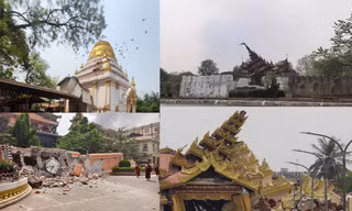 Động đất mạnh 7,7 độ phá hủy nhiều điểm du lịch nổi tiếng ở Myanmar