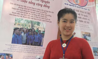 Nguyệt Minh tham dự Đại hội Thanh niên tiên tiến làm theo lời Bác toàn quốc năm 201. Ảnh: NGÔ TÙNG
