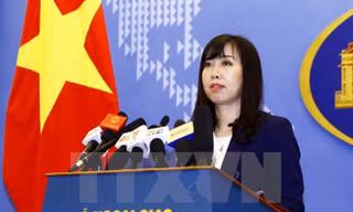 Người phát ngôn Bộ Ngoại giao Lê Thị Thu Hằng. (Ảnh: An Đăng/TTXVN)