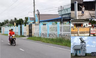 Diện mạo nông thôn mới (ảnh lớn) và những bất cập (ảnh nhỏ). Ảnh: PV.