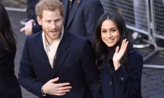 Cặp uyên ương Harry và Mehgan Markle.