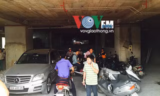 Khu vực để xe của chung cư. Ảnh: VOV giao thông.