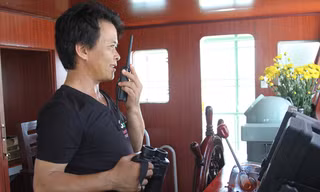 Sử dụng Icom trên tàu vỏ sắt mới.