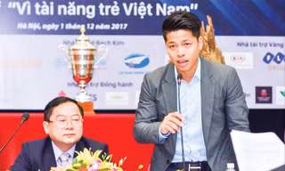 CEO VPGA TOUR Nguyễn Thái Dương tại họp báo giải Golf Tiền Phong Championship 2017. Ảnh: Như Ý.