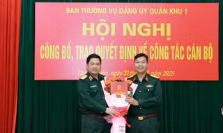 Điều động, bổ nhiệm 12 cán bộ Quân khu 1