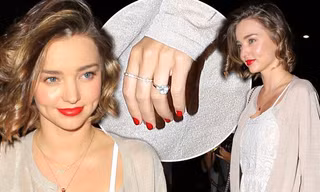 Miranda Kerr xuất hiện cực quyến rũ với nhẫn đính hôn kim cương