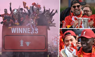 Liverpool diễu hành ăn mừng sau thất bại tại chung kết Champions League 