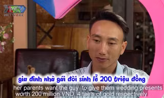 Bất ngờ với màn ứng xử của chàng trai khi nhà gái thách cưới 200 triệu đồng ở show hẹn hò