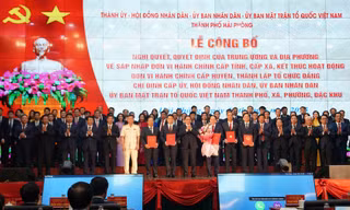Cán bộ chủ chốt TP Hải Phòng sau hợp nhất