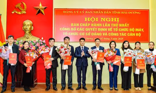 Đảng ủy UBND tỉnh Hải Dương công bố quyết định tổ chức bộ máy 