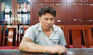 Bị can Đỗ Văn Bình tại cơ quan công an