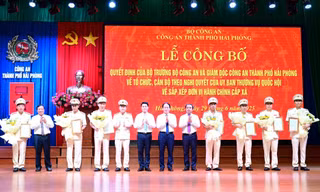 Công bố bộ máy mới của Công an Hải Phòng sau hợp nhất