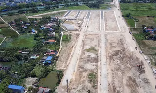 Toàn cảnh hợp phần Khu tái định cư nằm trong Dự án Xây dựng cải tạo đường 359 huyện Thủy Nguyên, TP Hải Phòng.