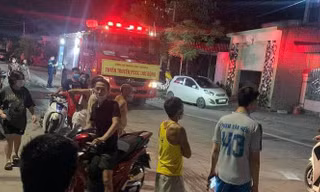 Lực lượng Cảnh sát PCCC được huy động tới hiện trường vụ việc.