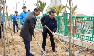 Tuổi trẻ Hải Phòng trồng cây đầu xuân Ất Tỵ 2025