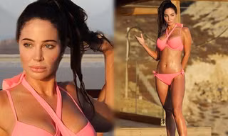 Nữ giám khảo X-Factor diện bikini hồng quyến rũ ở Hy Lạp