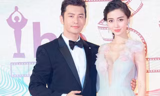 Diện váy hở sâu quá gợi cảm, Angelababy vinh dự nhận giải điện ảnh
