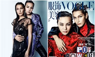 G-Dragon trang điểm đậm, tình tứ bên nàng mẫu gợi cảm Bella Hadid