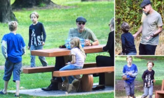 Hình ảnh đầu tiên của các con nhà Brangelina sau khi Jolie đòi ly hôn
