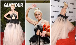 Gwen Stefani lưng trần quyến rũ trong tiệc của Glamour
