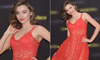 Miranda Kerr duyên dáng như đóa hồng với đầm ren gợi cảm