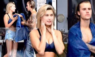 Hailey Baldwin mặc gợi cảm, thân mật bên tình cũ Justin Bieber 