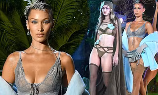 Không dự Victoria’s Secret Show, Gigi-Bella Hadid vẫn rực lửa nội y
