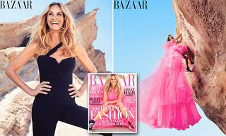 ‘Người đàn bà đẹp’ Julia Roberts mặc váy xòe cheo leo bên vách núi