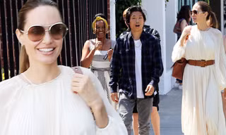 Angelina Jolie như nữ thần trên phố, Pax Thien 15 tuổi điển trai chững chạc