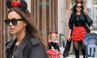 Irina Shayk và con gái hóa thành chuột Minnie dịp Halloween