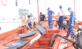 Cảnh sát biển bắt giữ tàu vận chuyển 45.000 lít dầu D.O trái phép