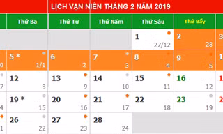 Tết Âm lịch Kỷ Hợi 2019, người lao động sẽ được nghỉ 9 ngày liên tục.