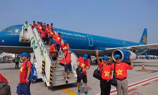 Tại ASIAD 2018 vừa qua, các chuyến chuyên cơ đặc biệt đã được tổ chức để đưa CĐV Việt Nam sang Jakarta (Indonesia) tiếp sức cho tuyển Olympic tranh tài tại môn bóng đá nam. Ảnh minh họa.