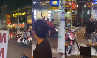 [CLIP] Nhóm thanh niên cầm hung khí rượt nhau, nghi do mâu thuẫn ‘giật cô hồn’ 