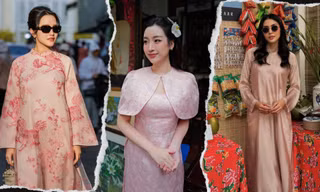 Kiểu áo dài khiến loạt "nàng dâu hào môn" Hà Tăng, Đỗ Mỹ Linh mê mẩn