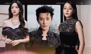 Soi ảnh chưa chỉnh sửa của Địch Lệ Nhiệt Ba, Đặng Vi, Châu Dã tại show Dior