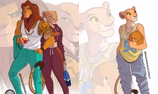 Lion king xâm chấm sàn thời trang