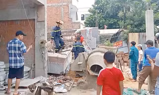 Cận cảnh đổ nát tan hoang vụ sập nhà 4 tầng ở TPHCM