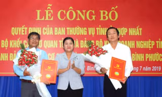 Kiện toàn nhân sự 10 địa phương