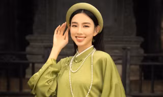 Hoa hậu Thùy Tiên: 'Phụ nữ Việt đẹp nhất khi mặc trang phục truyền thống'