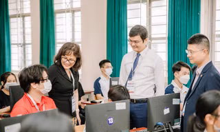 Bí thư thường trực T.Ư Đoàn Bùi Quang Huy động viên các thí sinh tham gia thi vòng loại quốc gia