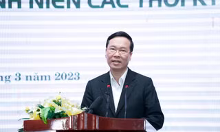 Chủ tịch nước Võ Văn Thưởng gặp mặt cựu cán bộ Đoàn các thời kỳ