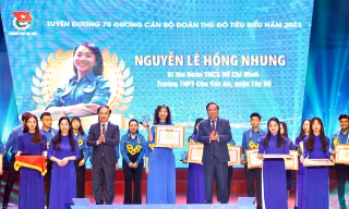 Tuyên dương 70 cán bộ Đoàn Thủ đô tiêu biểu năm 2023